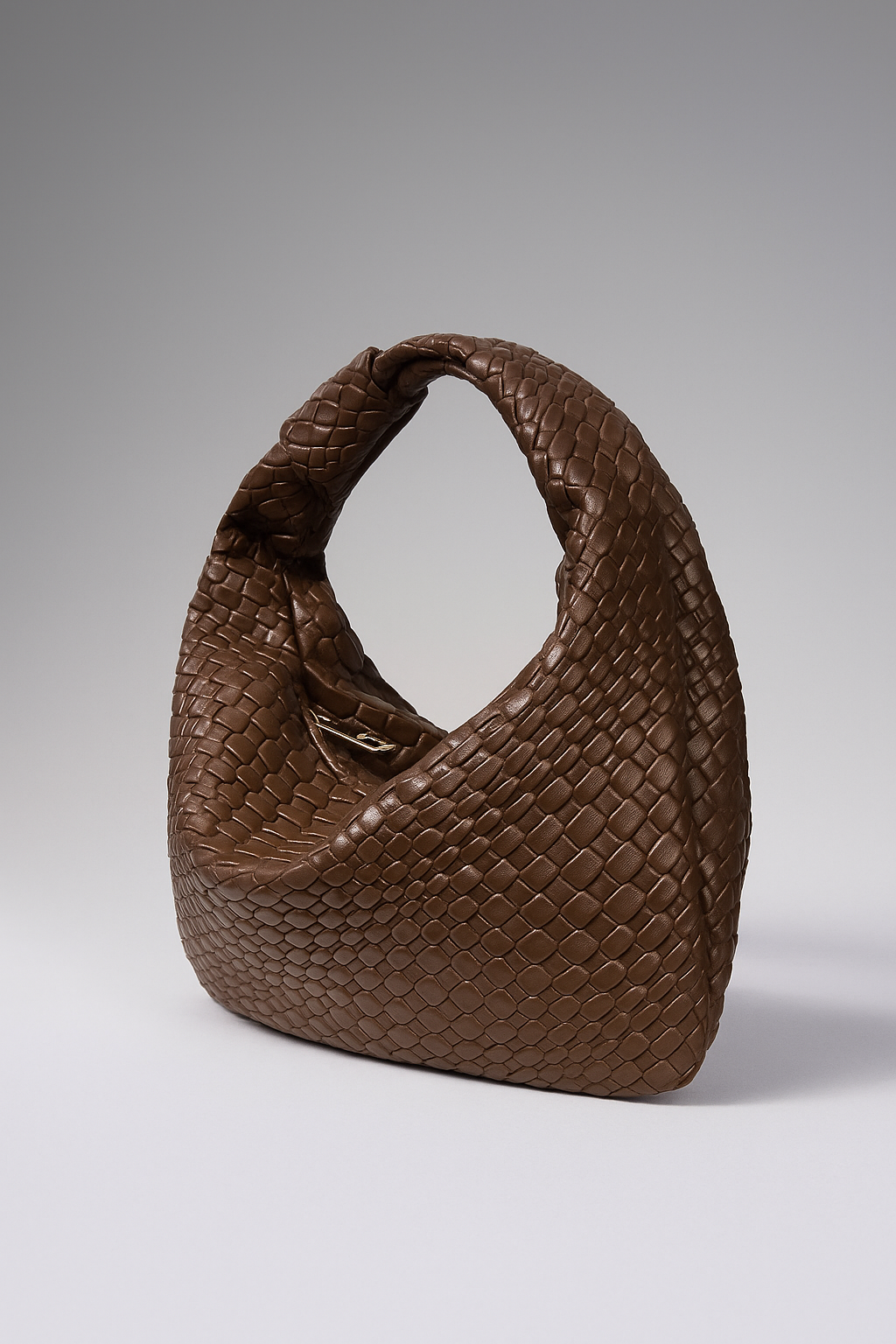 Aurielle™ Brown Woven Knot Handbag