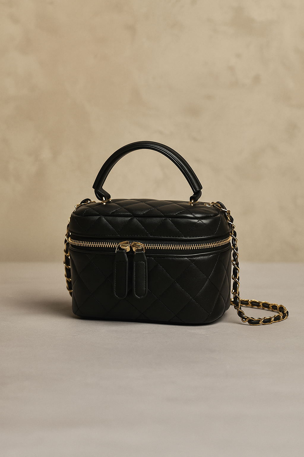 Marisela™ Leather Quilted Crossbody Bucket Bag
