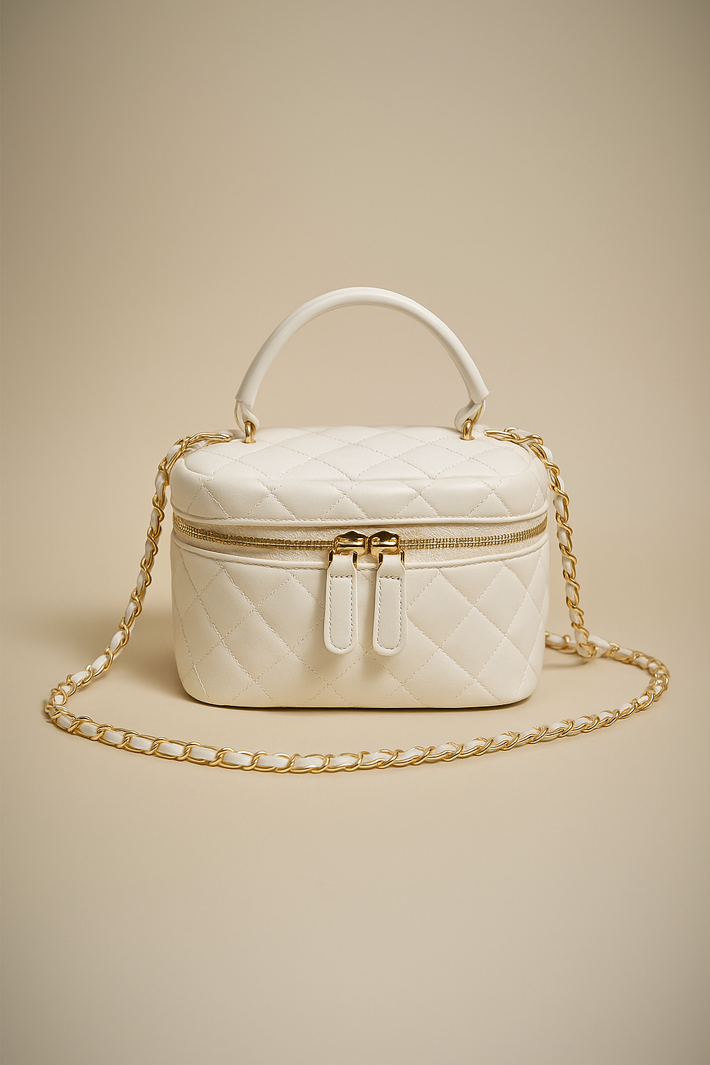 Marisela™ Leather Quilted Crossbody Bucket Bag