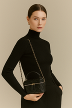Marisela™ Leather Quilted Crossbody Bucket Bag
