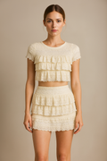 Aurelia™ Stacked Ruffle Top & Mini Skirt Set