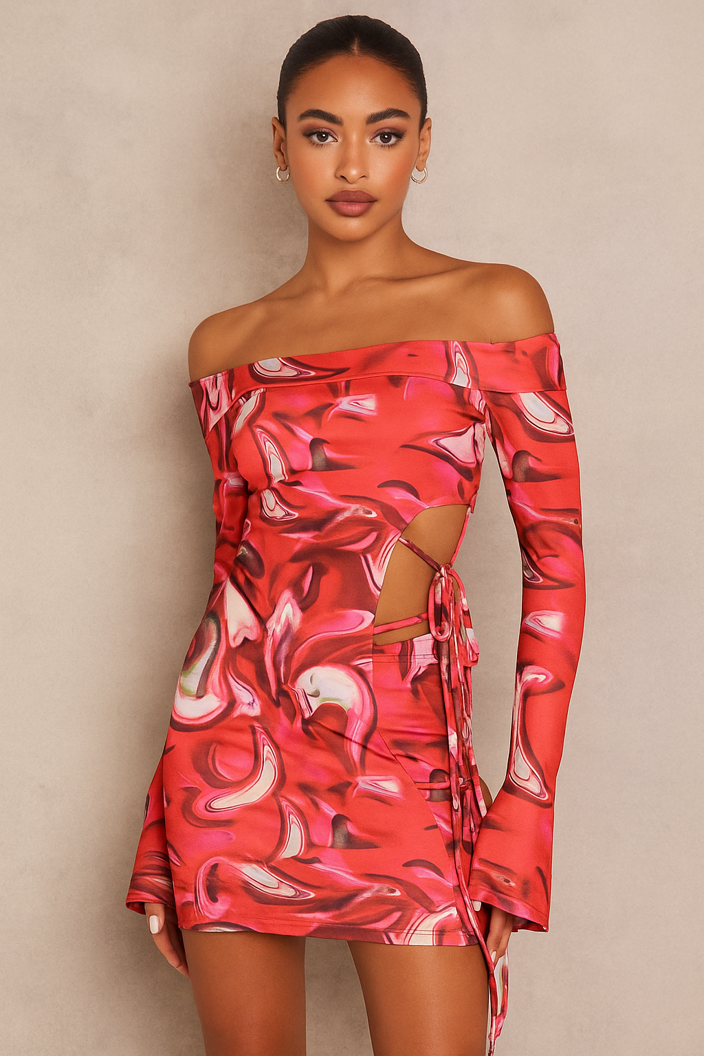Aurelia™ Long Sleeve Cut Out Top & Skirt Set