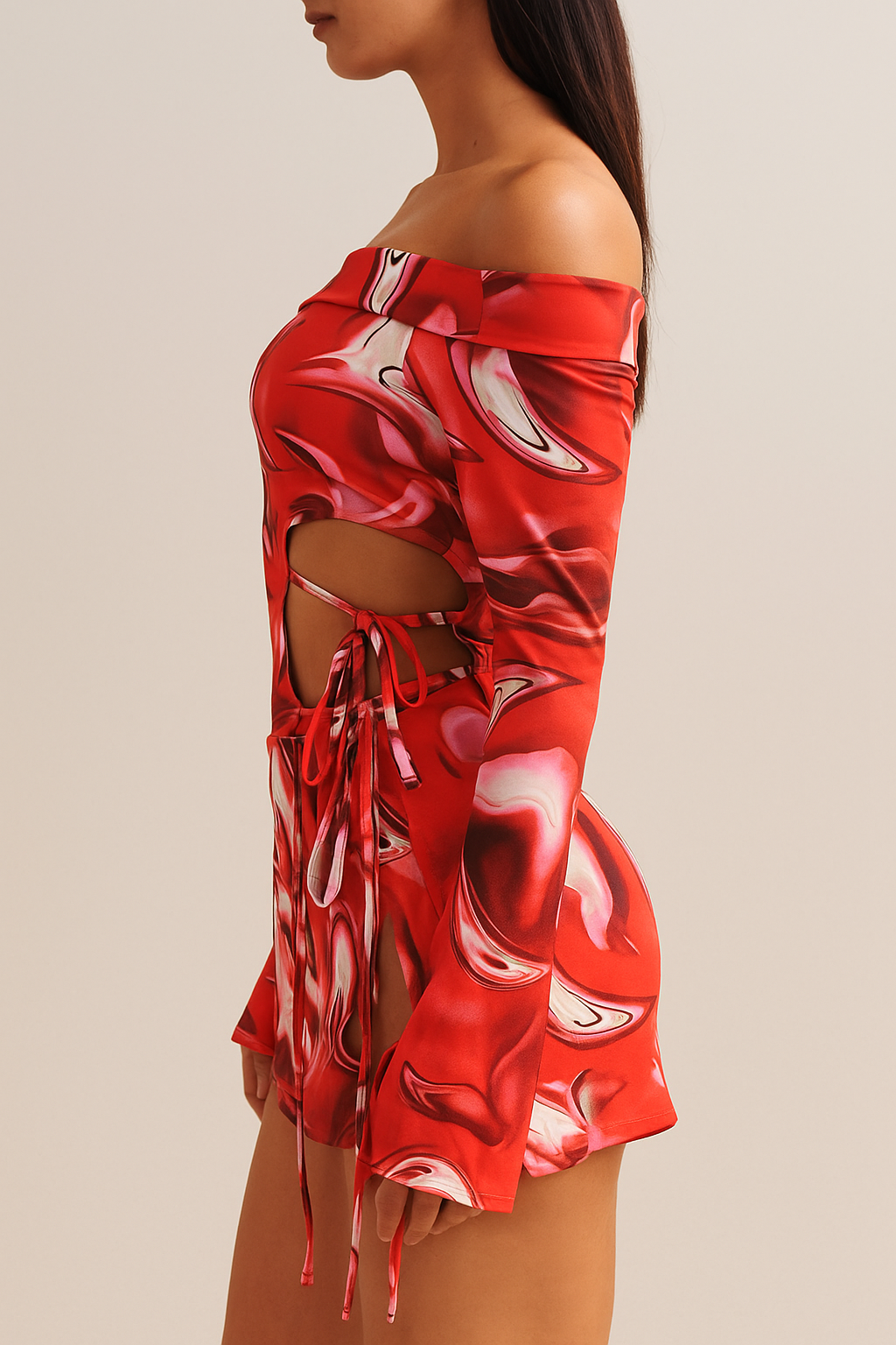 Aurelia™ Long Sleeve Cut Out Top & Skirt Set