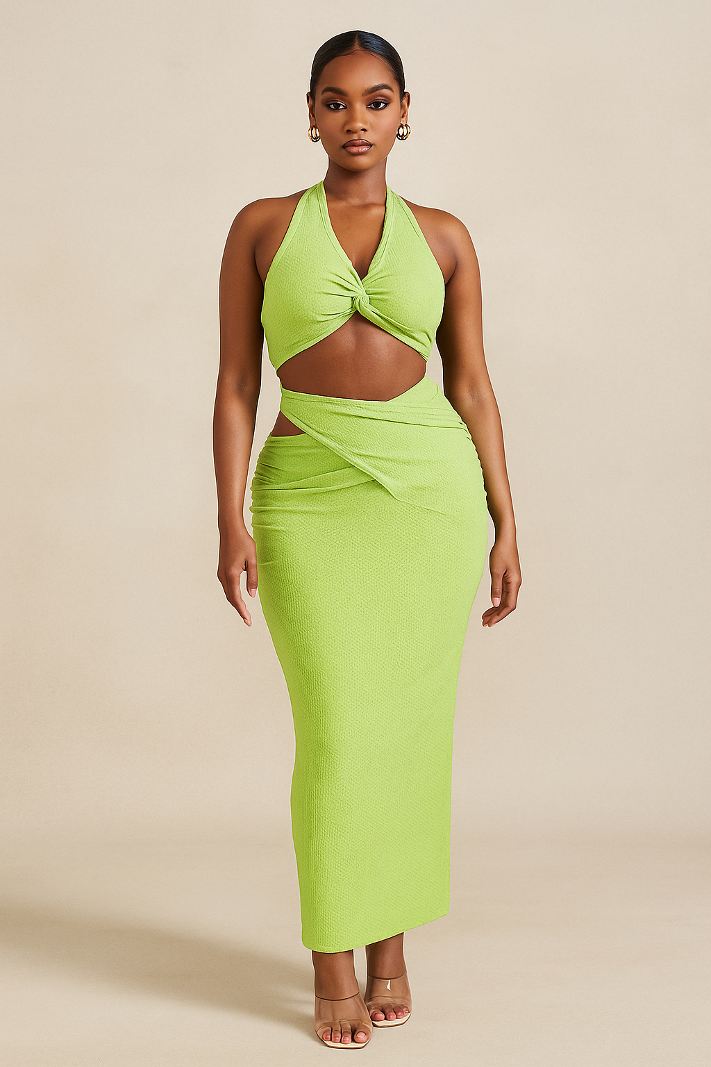 Serenya™ Halter Knot Top & Maxi Skirt Set