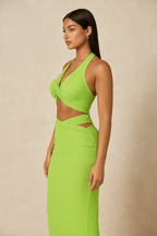 Serenya™ Halter Knot Top & Maxi Skirt Set