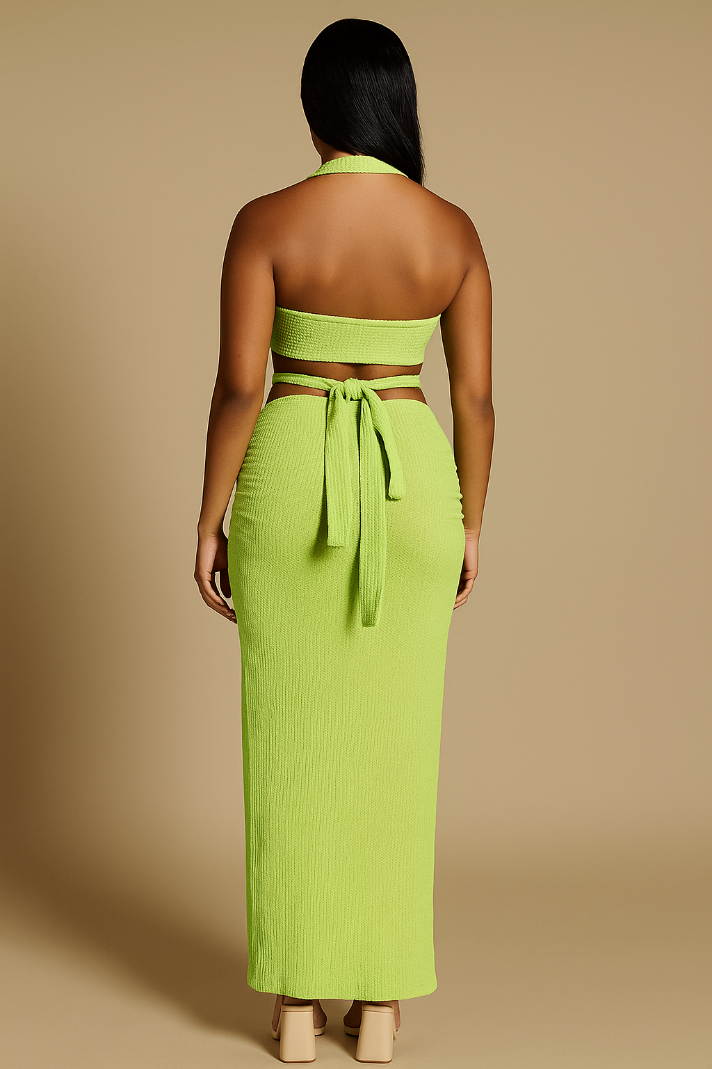 Serenya™ Halter Knot Top & Maxi Skirt Set