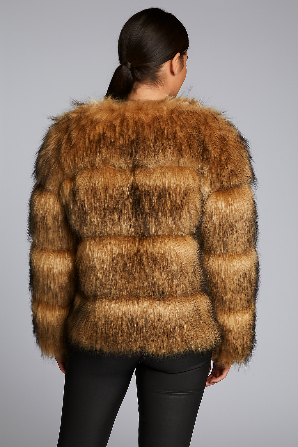 Celestia™ Brown Fur Coat