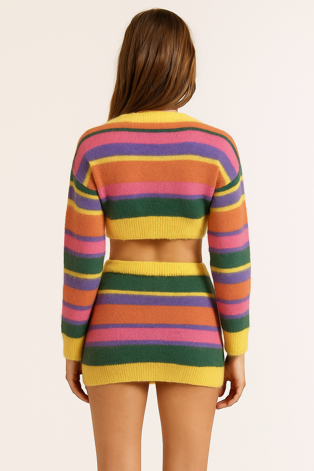 Serenya™ Knitted Crop Top & Mini Skirt Set