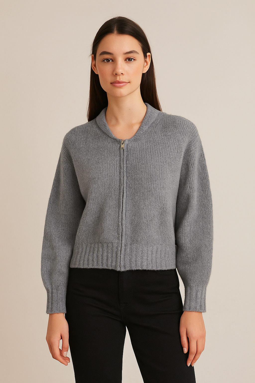 Celina™ Knit Zipper Cardigan