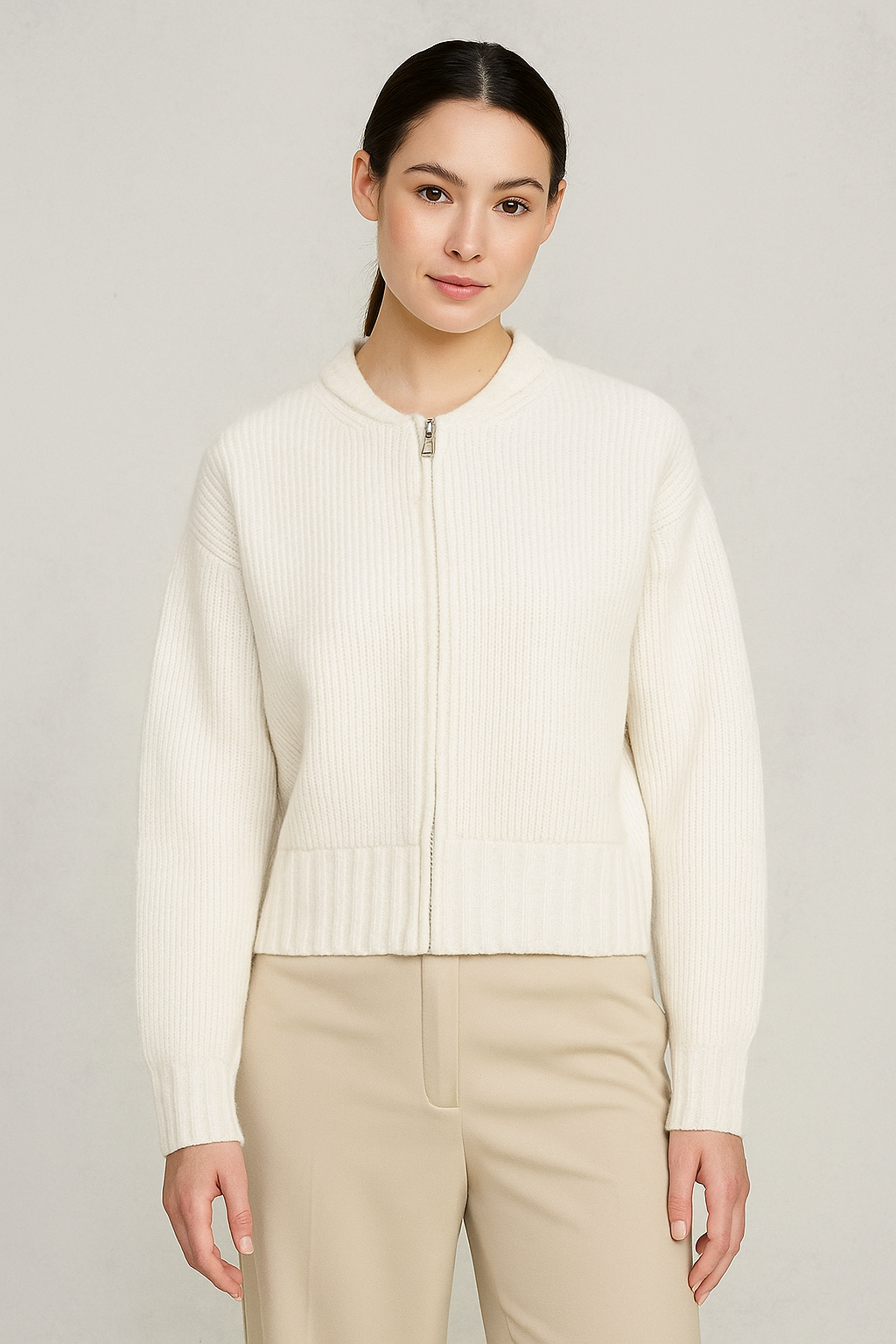 Celina™ Knit Zipper Cardigan