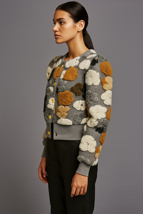 Aurelia™ 3D Flower Knit Cardigan