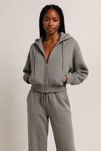 ProbyVC™ Cropped Zipper Hoodie & Joggers Set