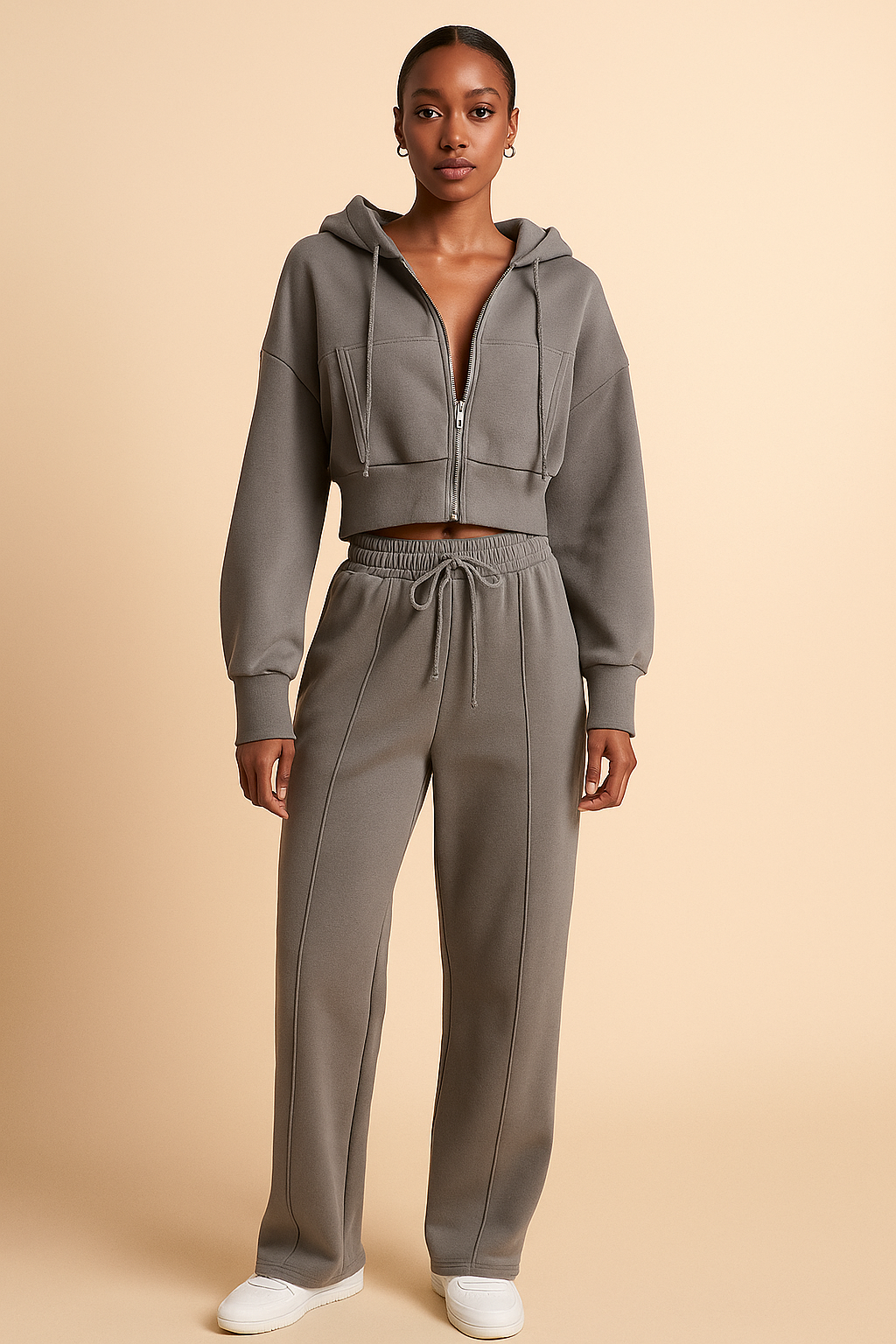 ProbyVC™ Cropped Zipper Hoodie & Joggers Set