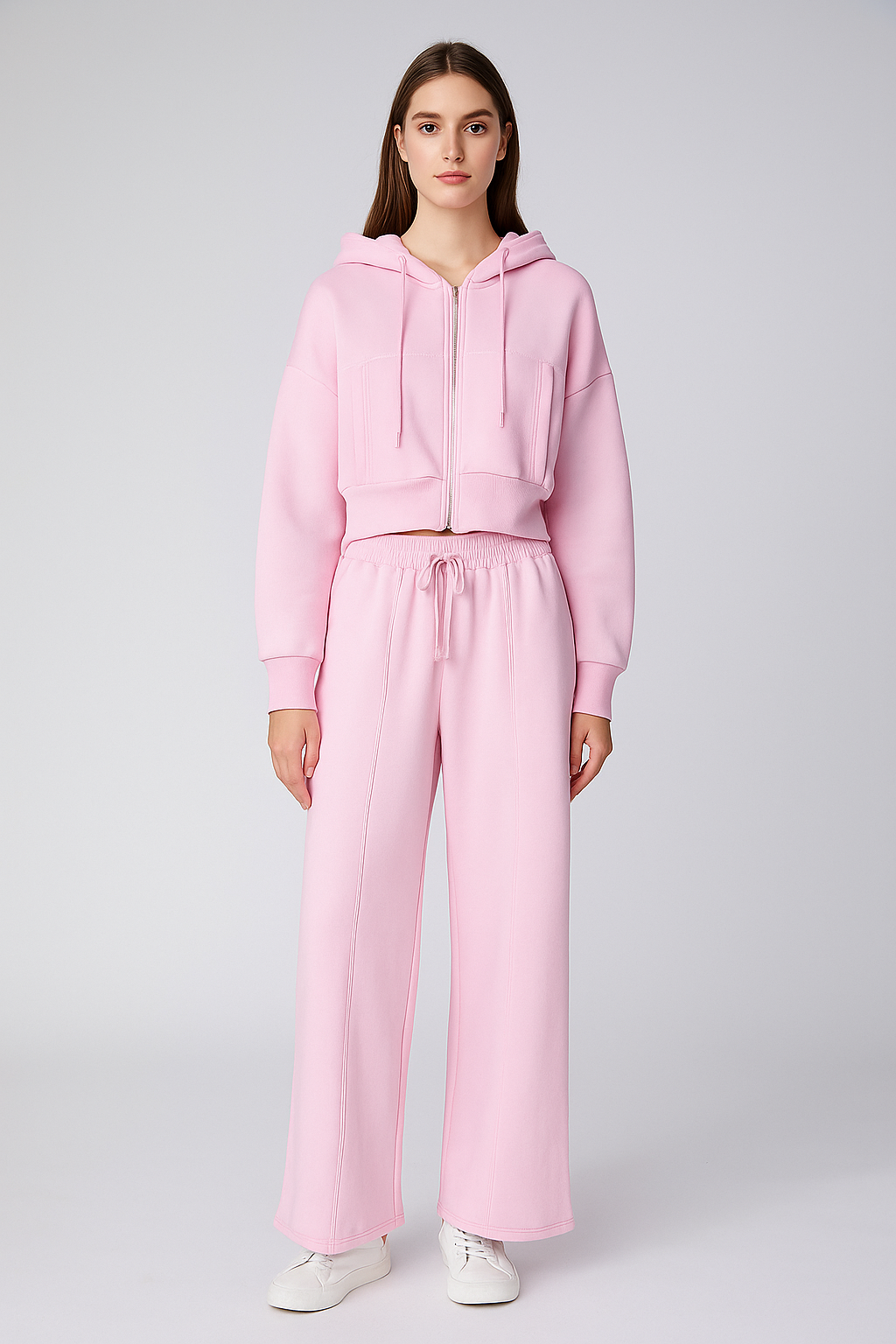 ProbyVC™ Cropped Zipper Hoodie & Joggers Set