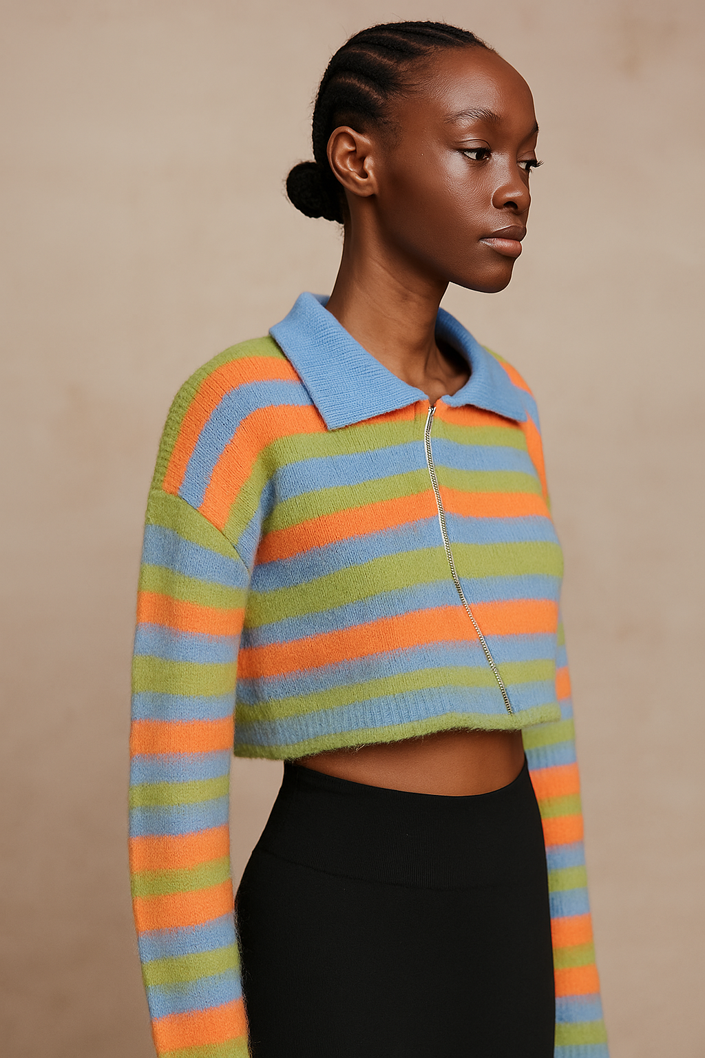 Aurelia™ Striped Knit Cropped Cardigan