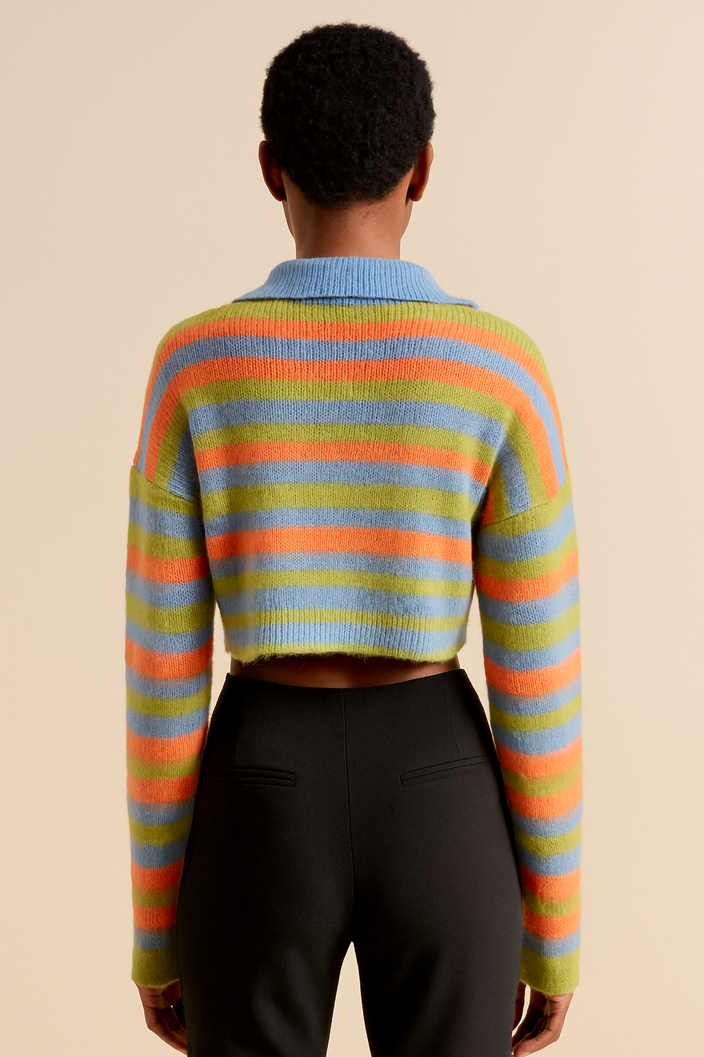 Aurelia™ Striped Knit Cropped Cardigan