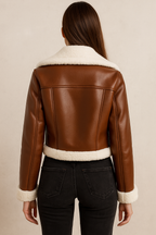 Celestia™ Cropped Leather Jacket