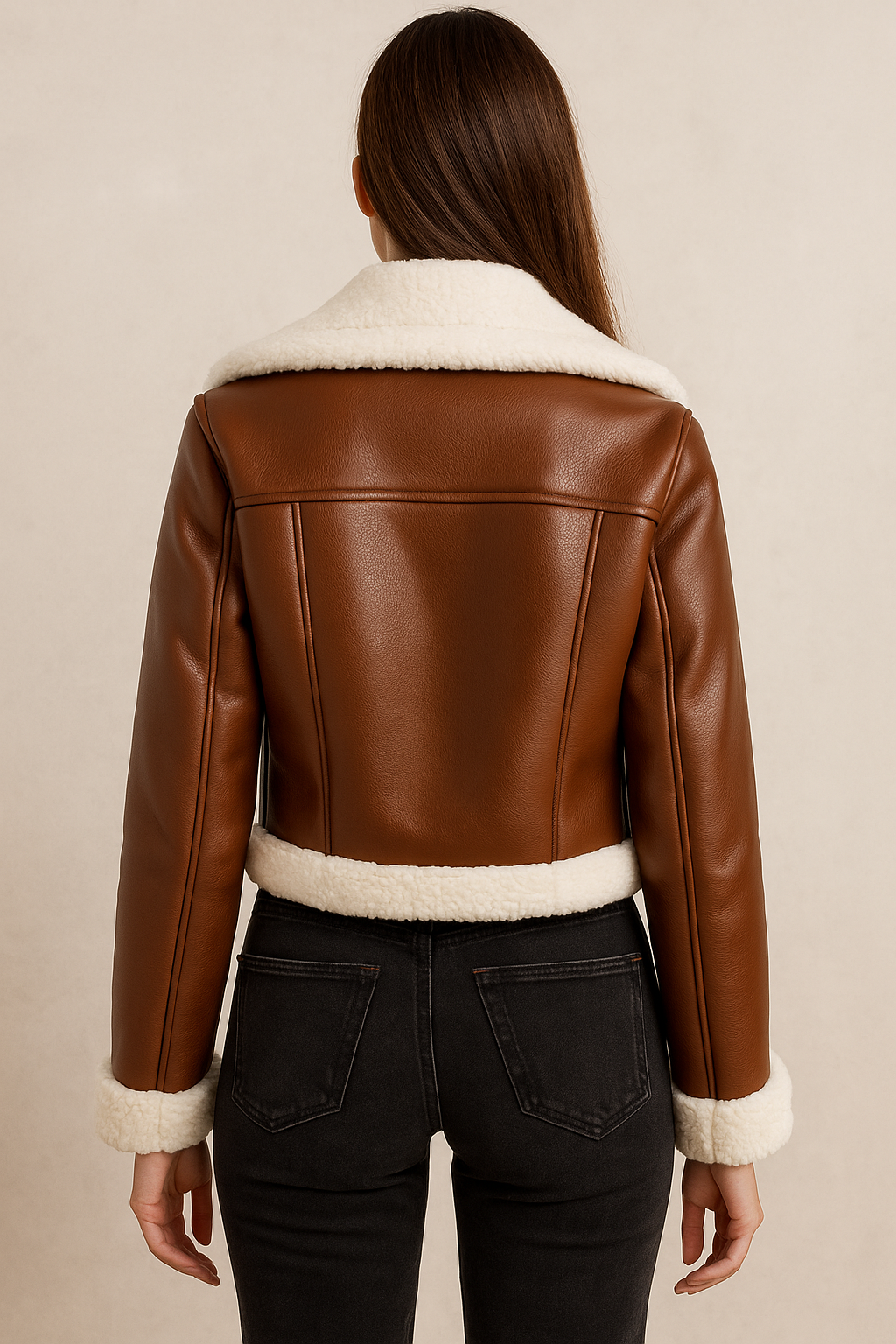 Celestia™ Cropped Leather Jacket