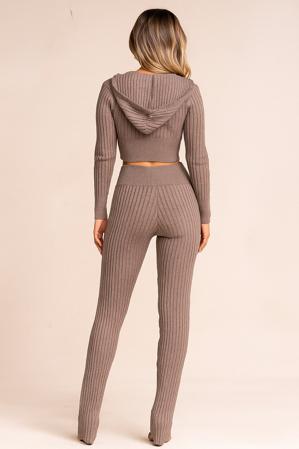 Isadora™ Knitted Zipper Hooded Set