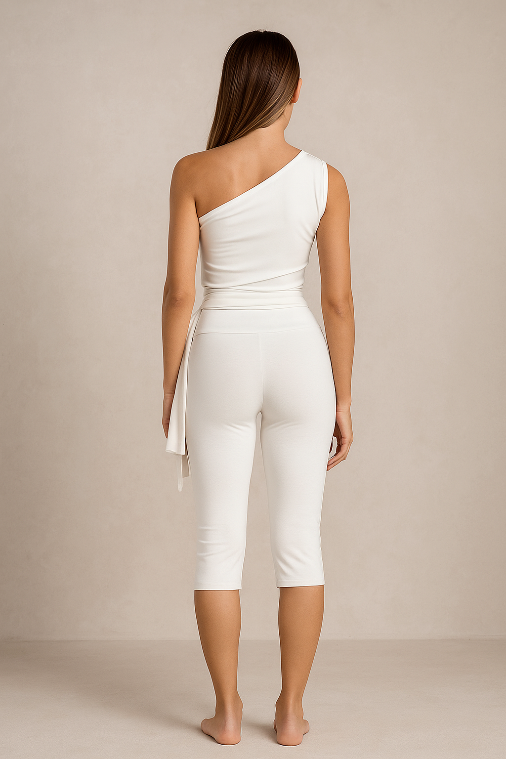 Serenya™ Off-Shoulder Top & Capri Trousers Set