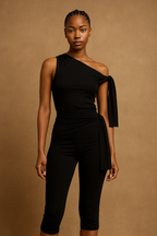 Serenya™ Off-Shoulder Top & Capri Trousers Set