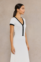 Lunara™ Short Sleeve Top & Pleated Maxi Skirt Set