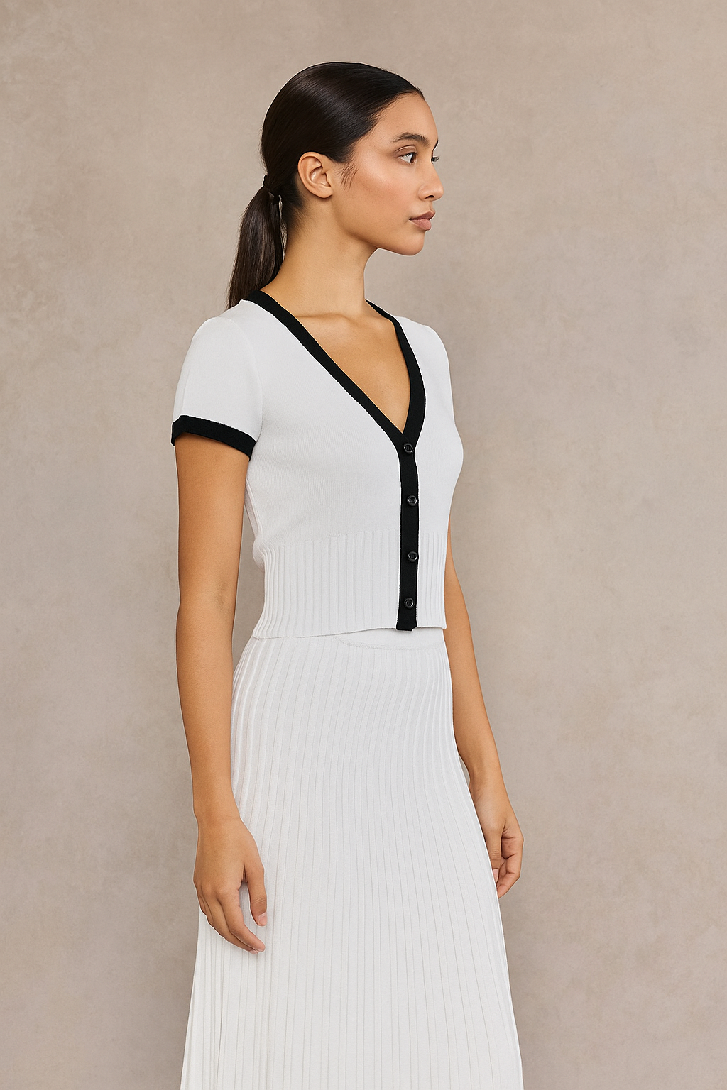 Lunara™ Short Sleeve Top & Pleated Maxi Skirt Set