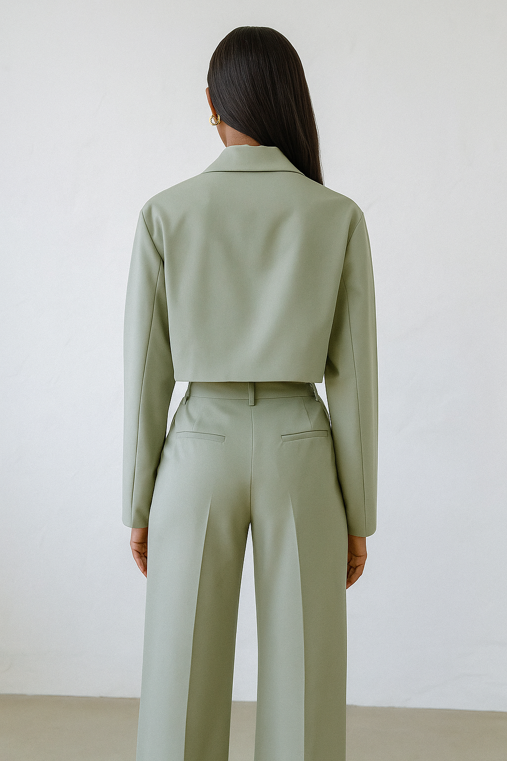 Orlena™ Cropped Jacket & Wide Leg Trousers Set