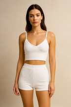 Valoria™ Cardigan, Halter Top & Shorts Set
