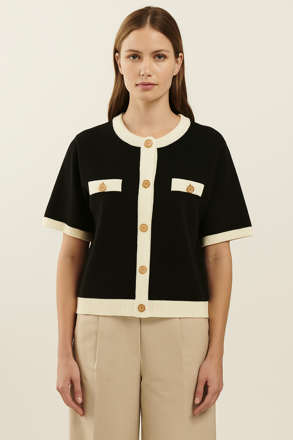 Lunara™ Knitted Button Down Cardigan