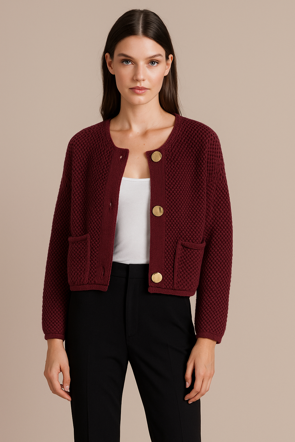 Orlena™ Knitted Button Detail Cardigan
