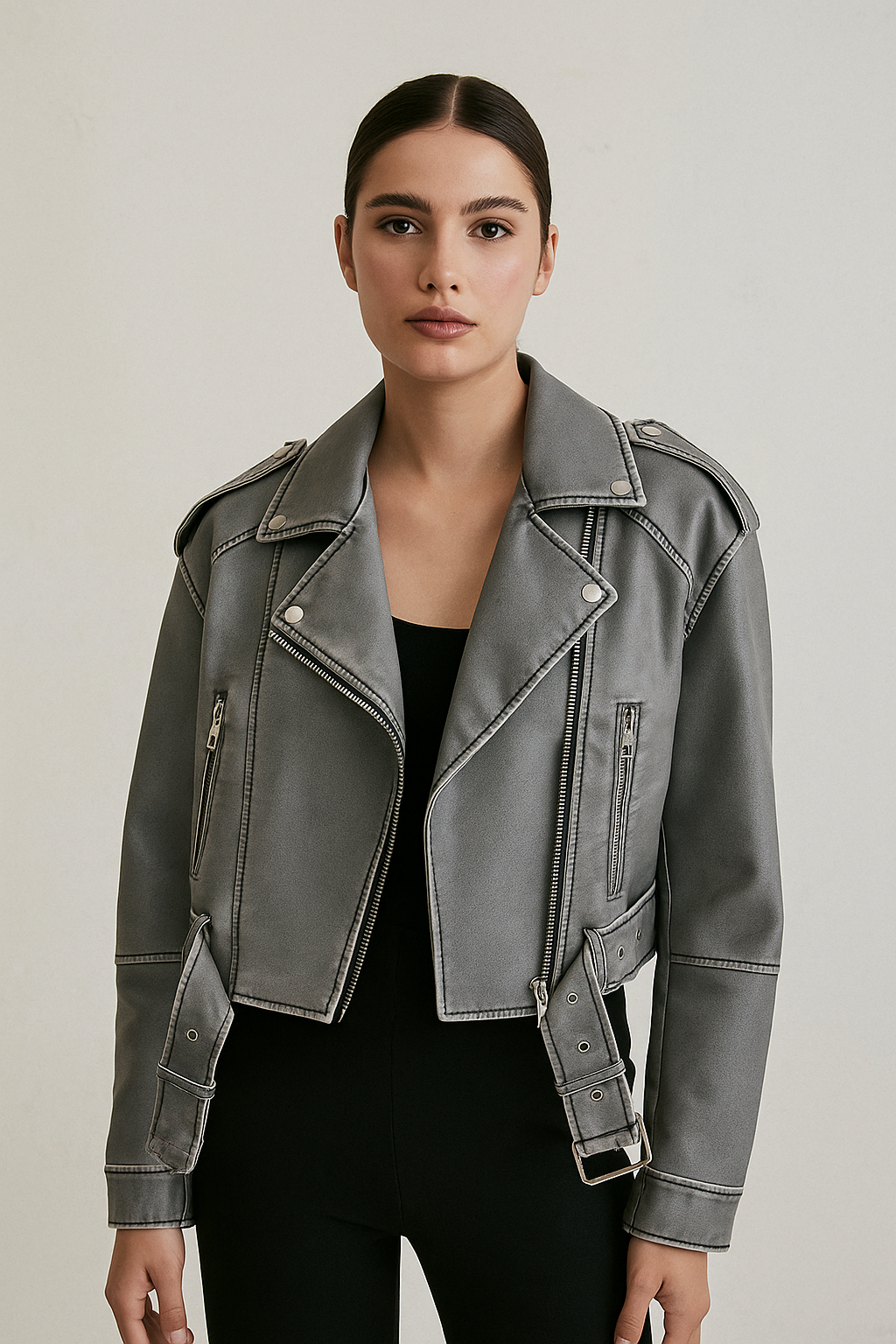 Veyra™ Vintage Washed Leather Jacket