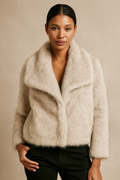 Corvina™ Cropped Plush Fur Coat