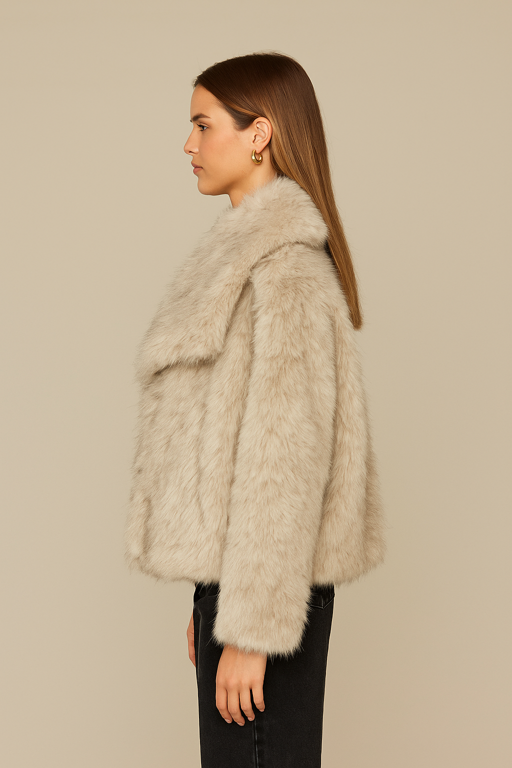 Corvina™ Cropped Plush Fur Coat