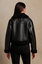 Amarisse™ Leather Faux Fur Jacket