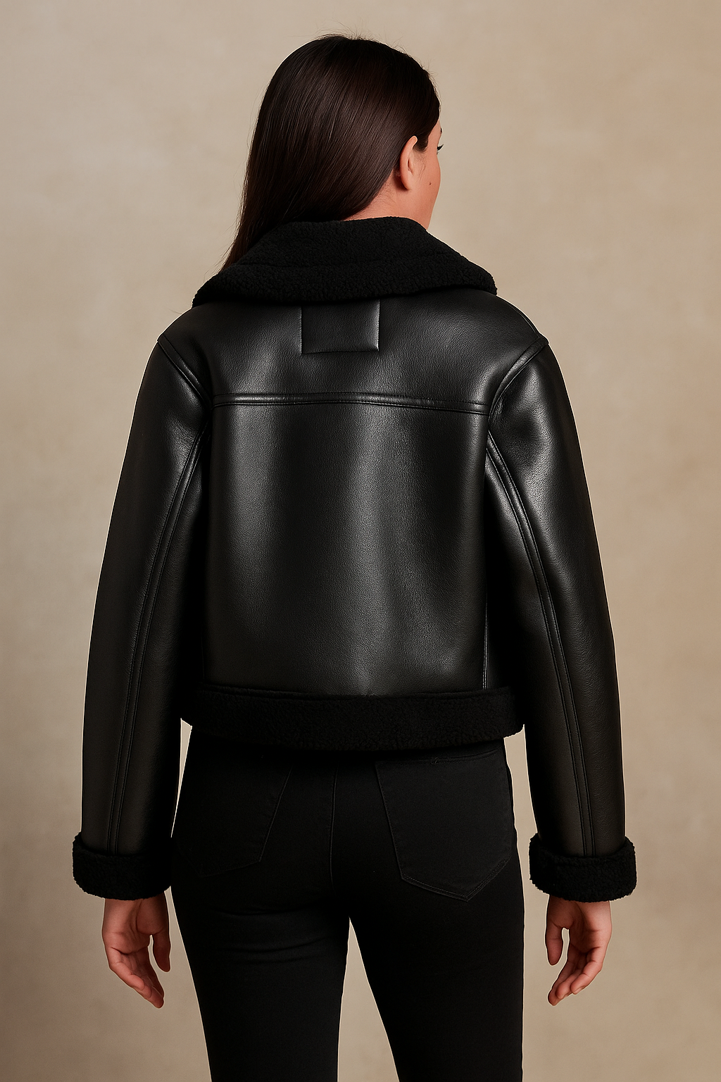 Amarisse™ Leather Faux Fur Jacket