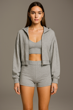 Lunara™ Bralette, Shorts & Cardigan Set