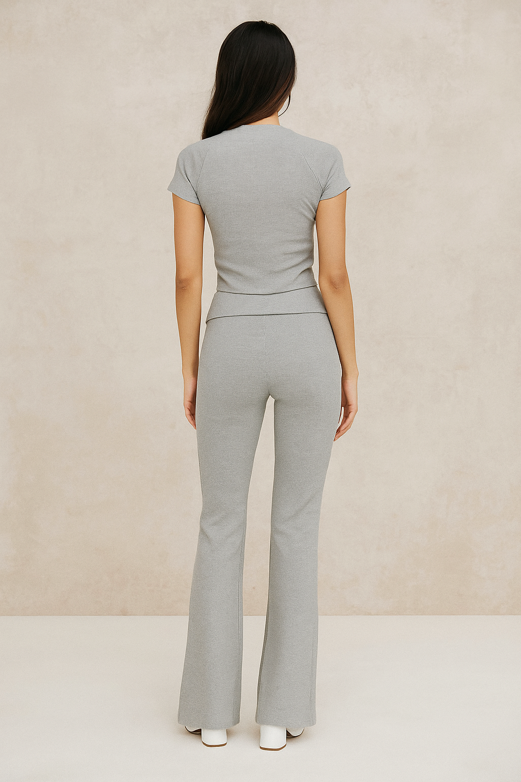 Solenne™ Short Sleeve Top & Fold Over Leggings Set