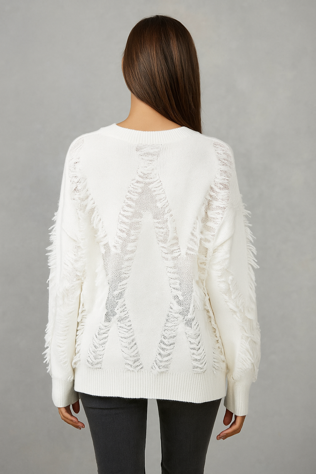 Elaris™ Knitted Tassel Detail Sweater