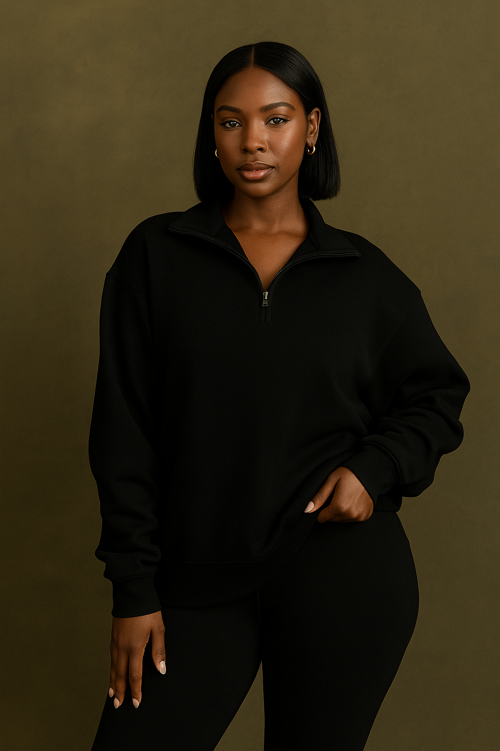 Orlena™ Pullover Short Zipper Hoodie