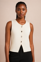 Valoria™ Knit Sleeveless Cropped Vest