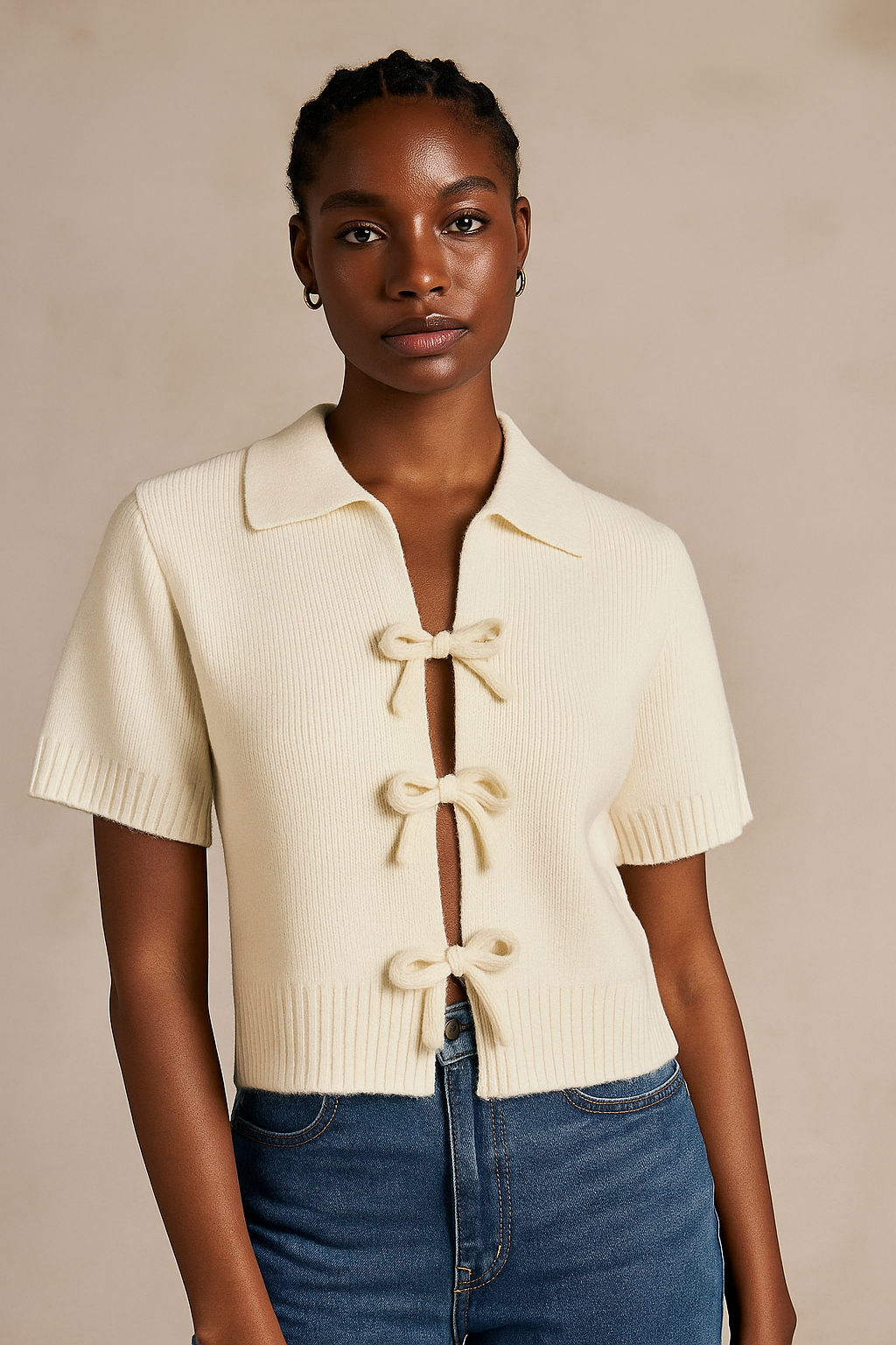 Lunara™ Knitted Short Sleeved Top