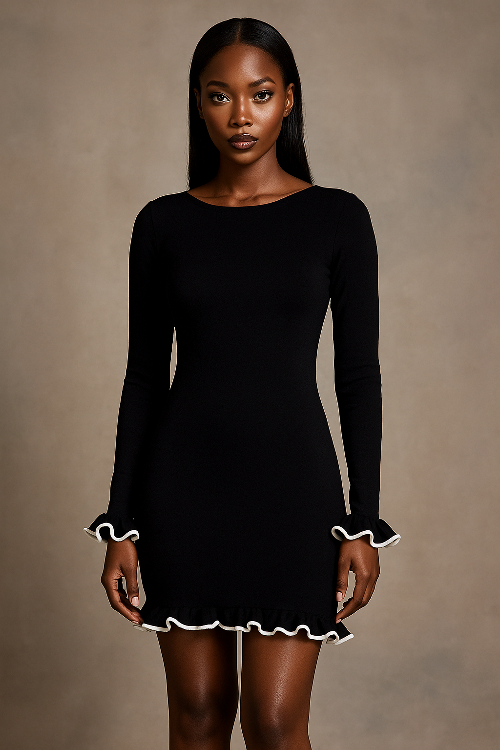 Corvina™ Long Sleeve Knitted Mini Dress