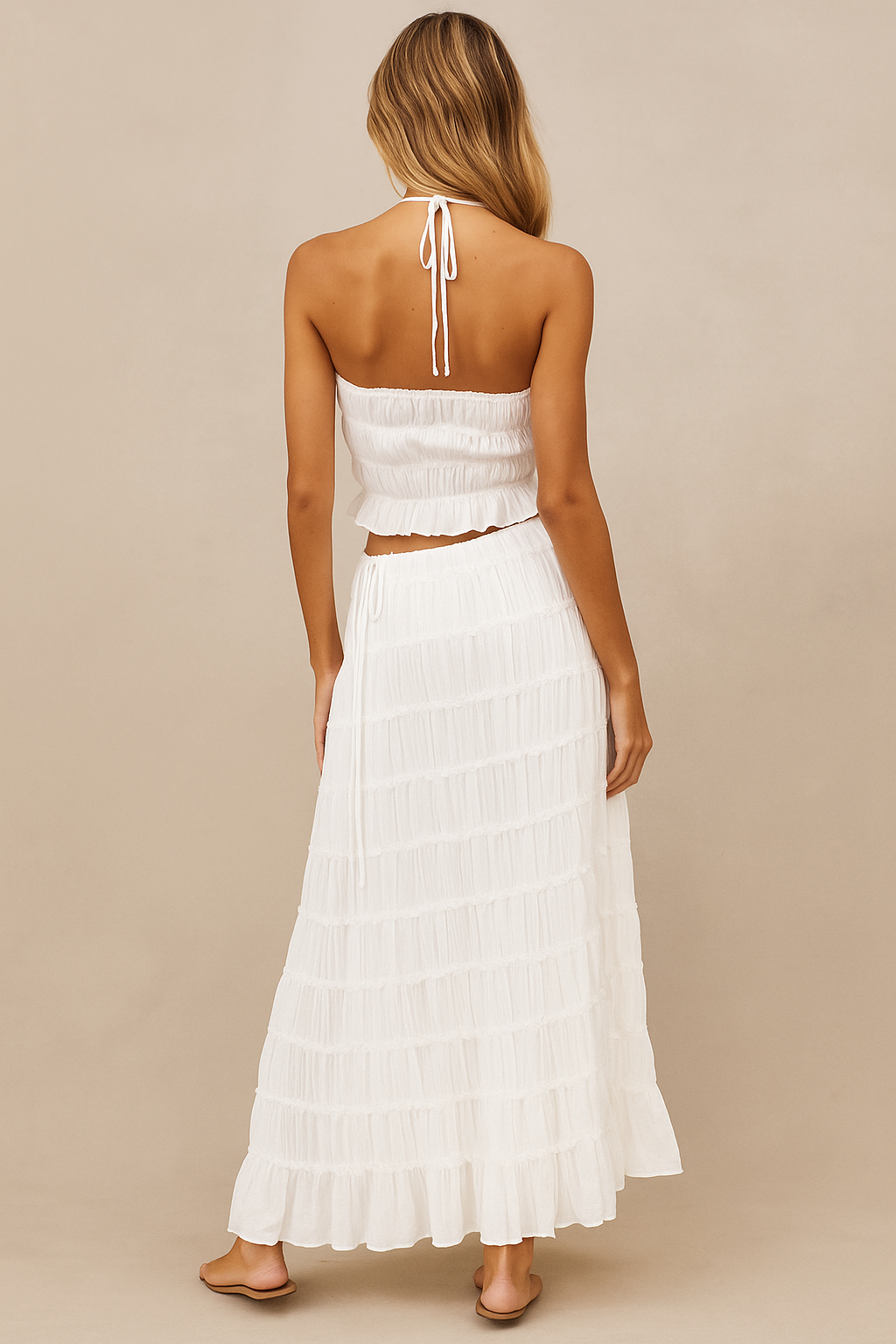 Melisandre™ Ruched Halter Top & Maxi Skirt Set