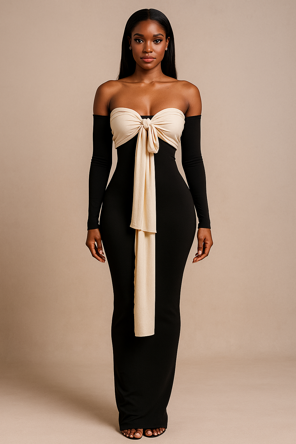 Lunara™ Strapless Long Sleeve Bodycon Maxi Dress