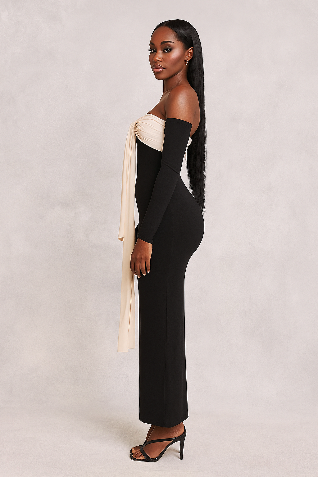 Lunara™ Strapless Long Sleeve Bodycon Maxi Dress