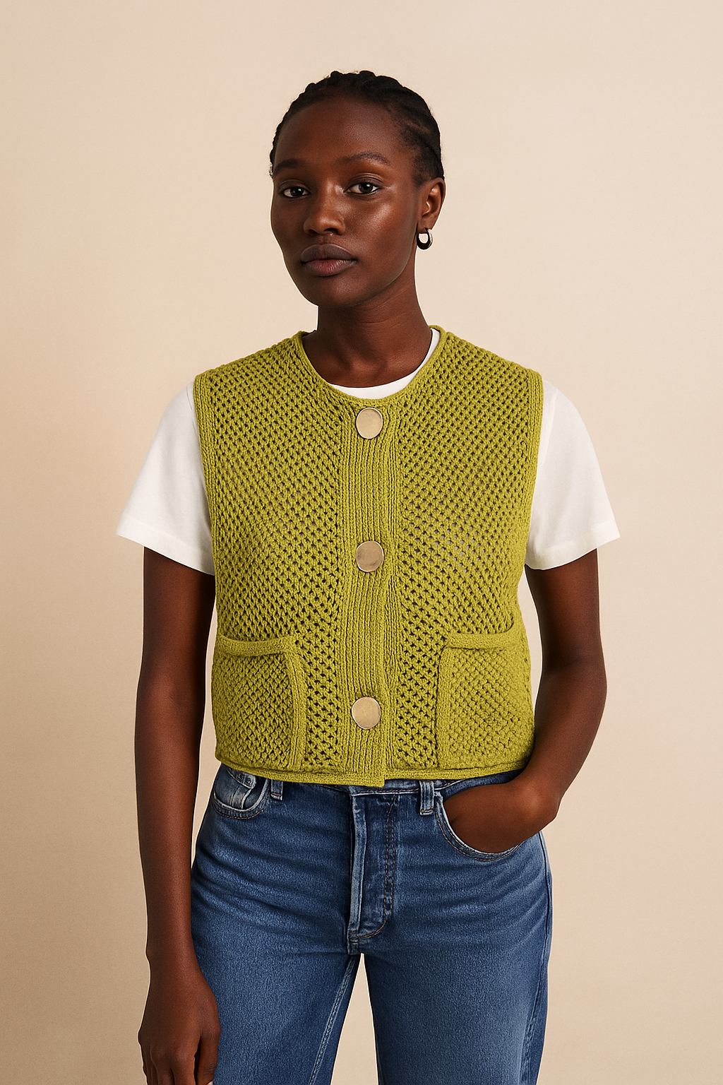 Valoria™ Sleeveless Knitted Sweater