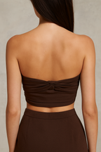 Veyra™ One Shoulder Pleated Crop Top
