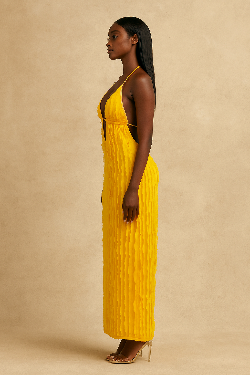 Elaris™ Ruched Halter Maxi Dress