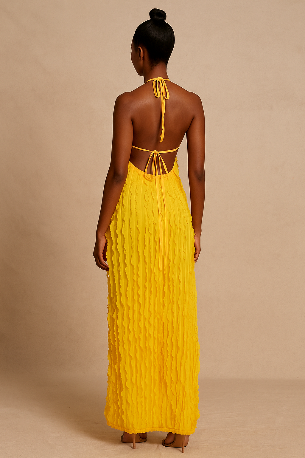 Elaris™ Ruched Halter Maxi Dress